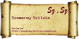 Szemerey Szilvia névjegykártya
