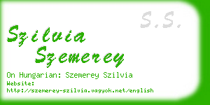 szilvia szemerey business card